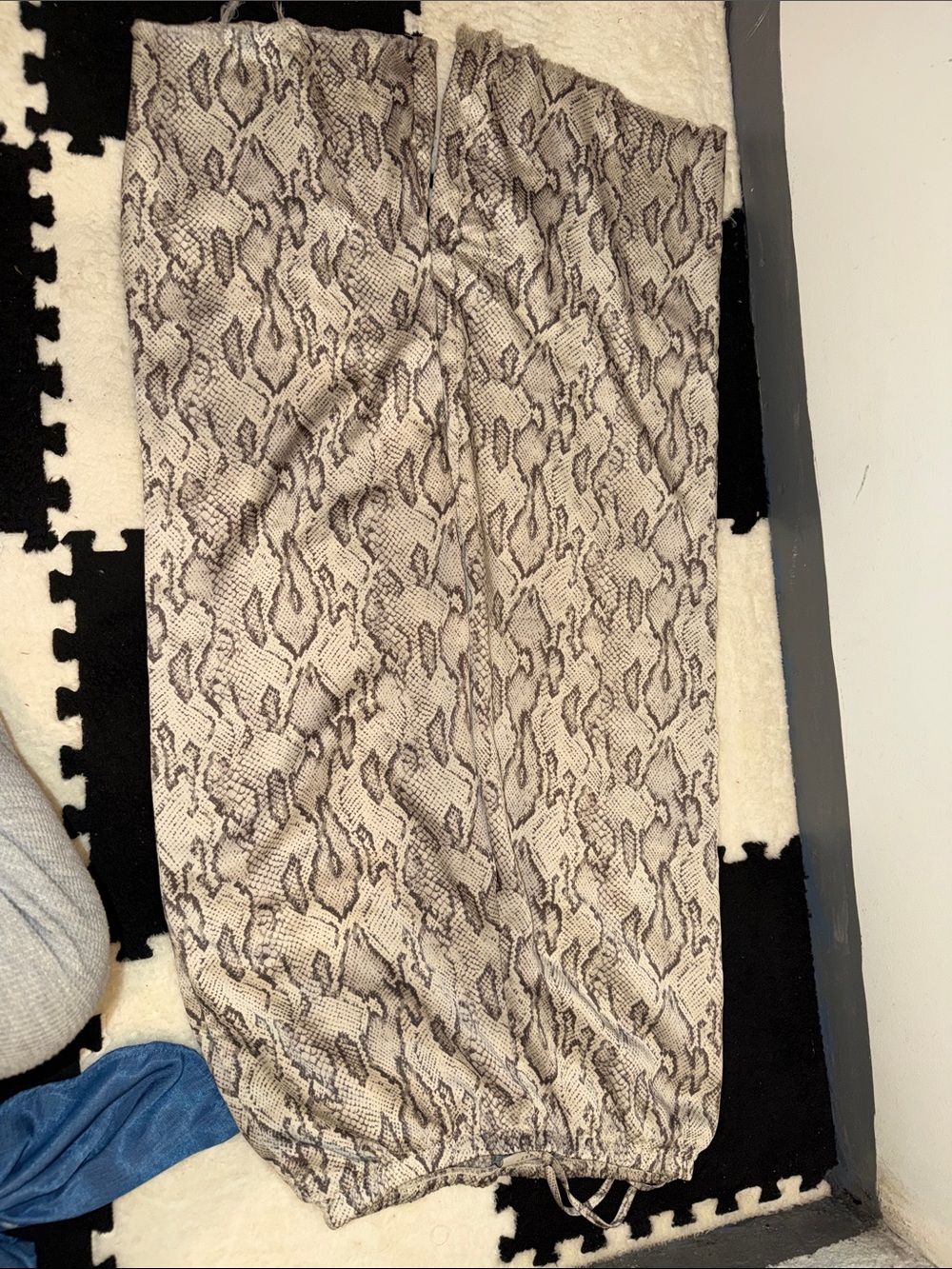 a new day Neutral Snake Print Wide-Leg Trousers